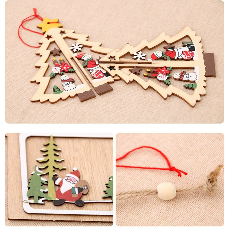 Christmas Wooden Ornament Xmas Tree Ornament