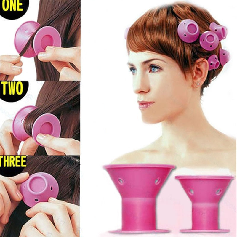 10Pcs DIY Hair Roller Curler Salon Hairstyle Accessories