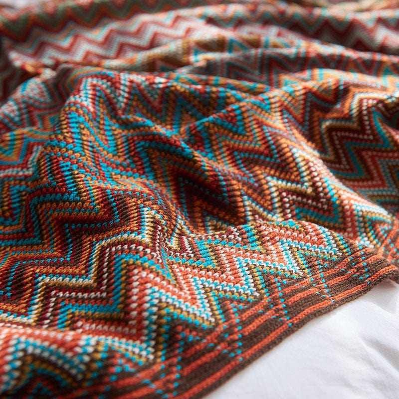 Bohemian Knitted Small Sofa Blanket - GiddyGoatStore