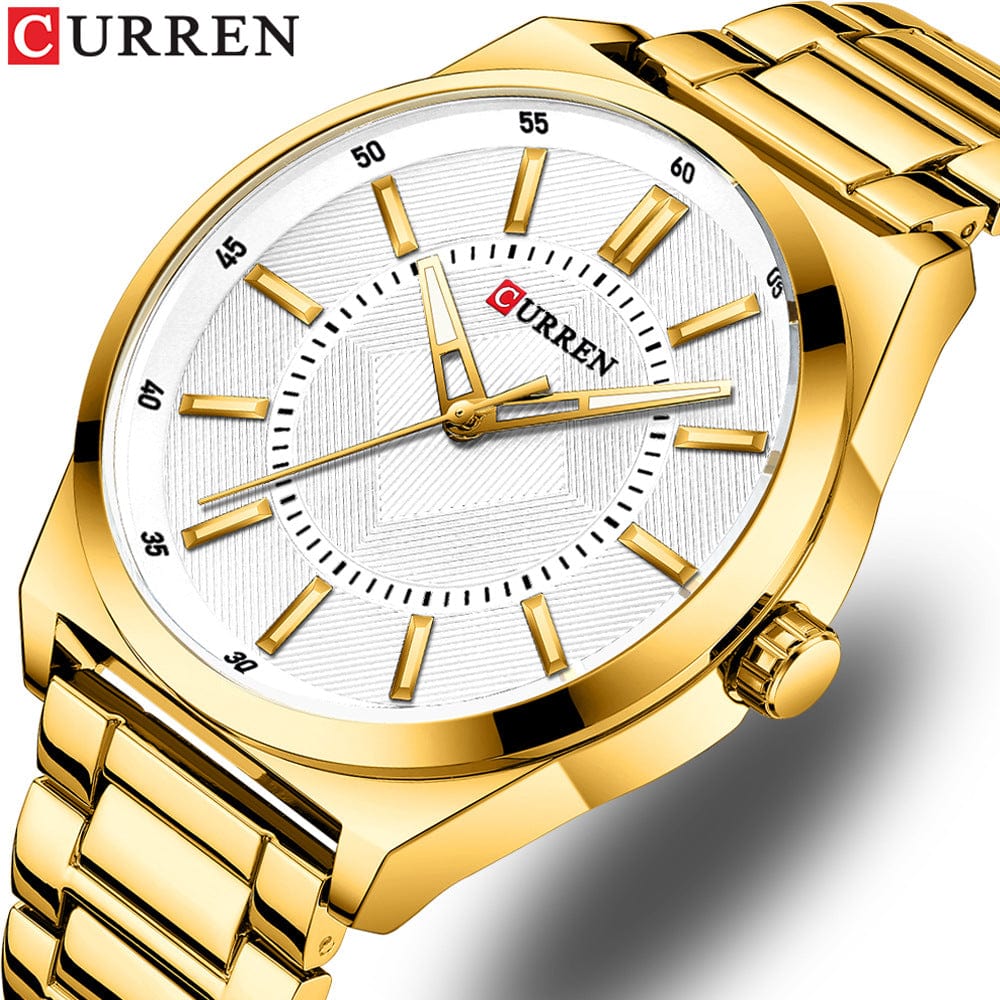 Men's Watch - Curren Steel Band Business Quartz Watch 2 - GiddyGoatStore