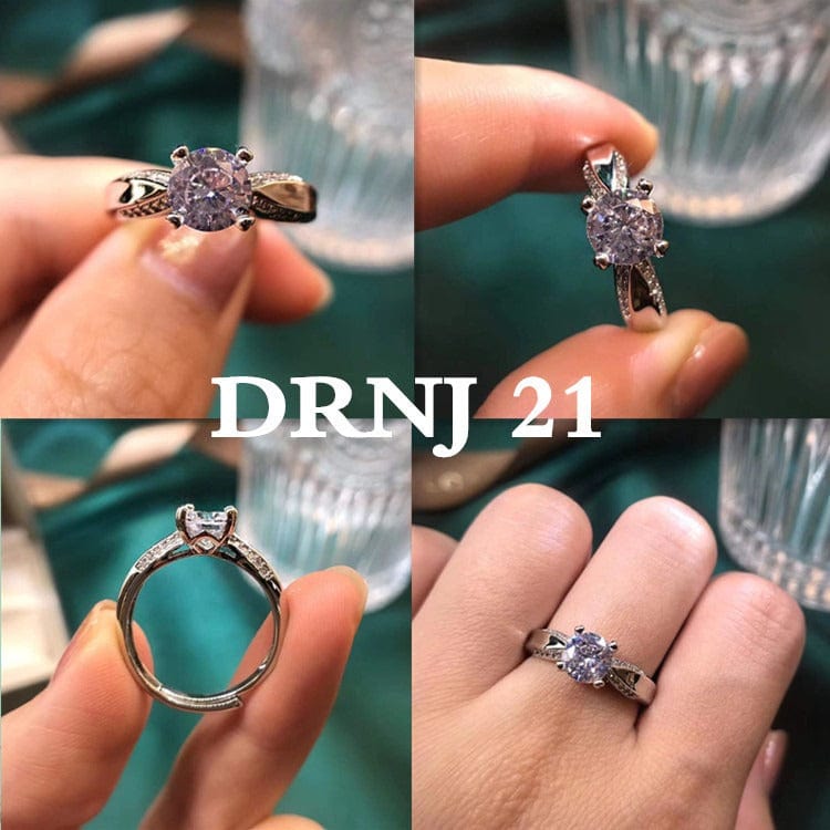 Ring - Women's Eight Heart Eight Arrow Six Claw Moissanite Zircon Wedding Ring