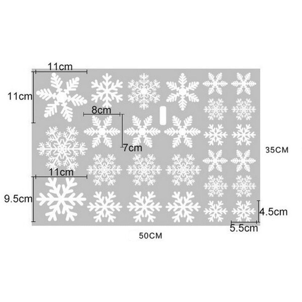 27Pcs Christmas Snowflake Xmas Window Stickers