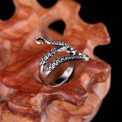 Ring - Unisex Gothic Deep Sea Squid Octopus Titanium Steel Adjustable Ring