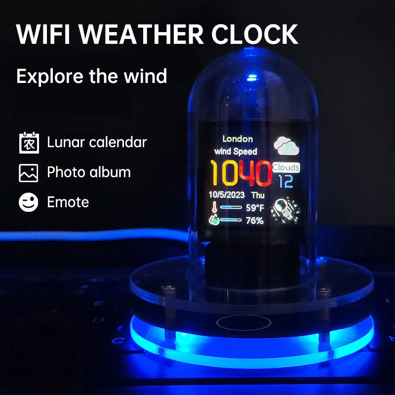 Networked Weather Station Desktop Glow Tube Display