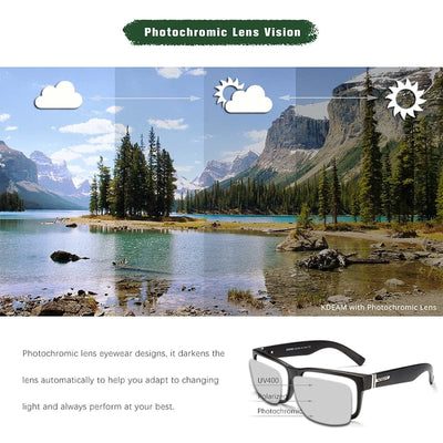 Sunglasses - Polarized KDEAM Shocking Colors Photochromic Sun Glasses