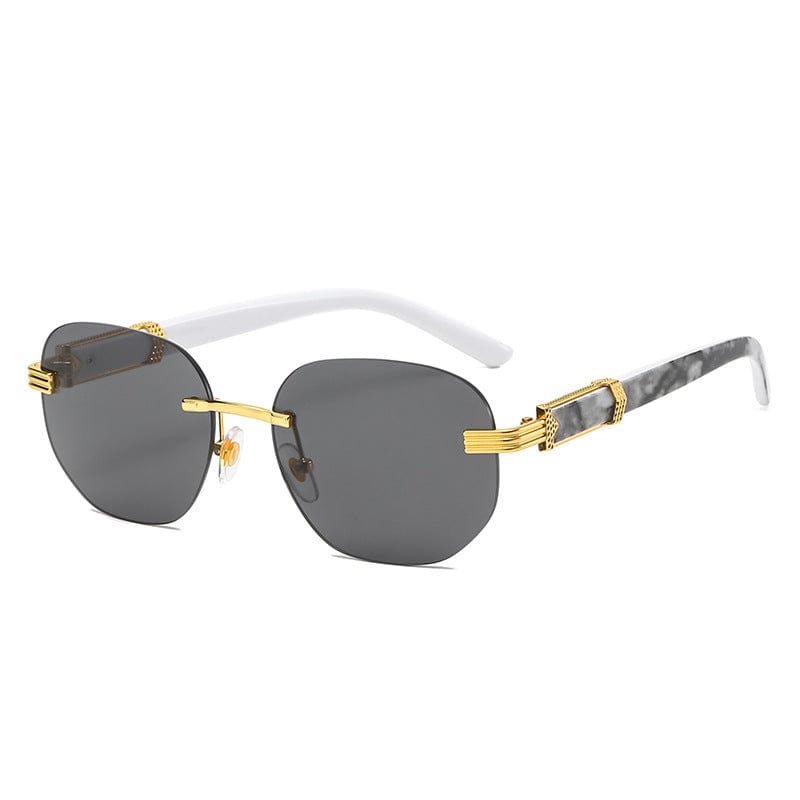 Gafas de sol - Gafas de sol UV400 de moda para hombre con grano de mármol y madera