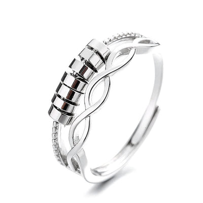 Ring - Unisex Rotatable Spiritual Circle Adjustable Infinity Fidget Ring