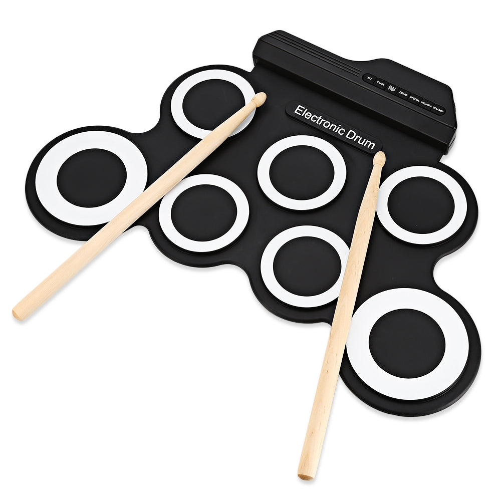 7 Pads Electronic Roll Up Drum Kit