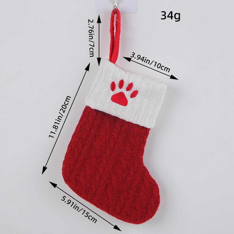 Red Christmas Stocking Personalized Letter Xmas Sock