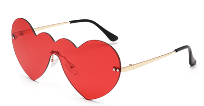 Gafas de sol - gafas de sol del desgaste del partido de las mujeres en forma de corazón del amor