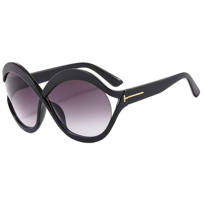 Sunglasses - Leopard Brown Round Big Frame Women's Sun Glasses