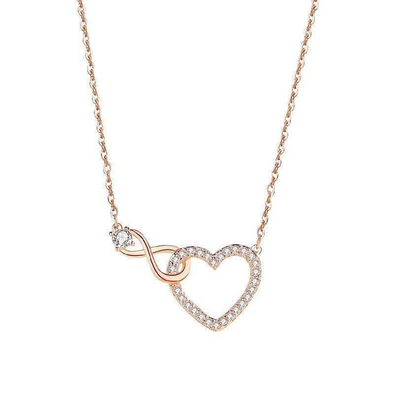 Collar - Colgante de amor sin fin en forma de corazón para mujer