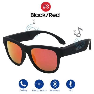 VIVIBEE Sunglasses Music Smart Unisex Bluetooth Polarized Audio Sun Glasses