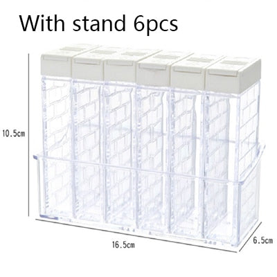 Transparent Spice Jar Set Storage Containers