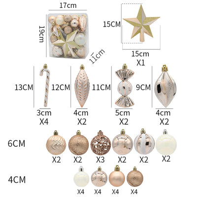 40PCS Christmas Ball Xmas Tree Ornaments