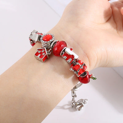 Christmas Bracelet - Beaded Xmas Bracelet