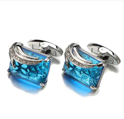 Cufflinks - Low-key Luxury Square Crystal Cufflinks