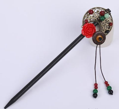 Women's Vintage Chinese Wood Hair Stick