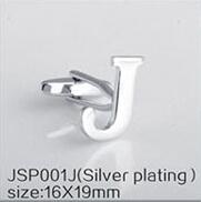 Cufflinks - Silver-color 26 Letters Cuff Links