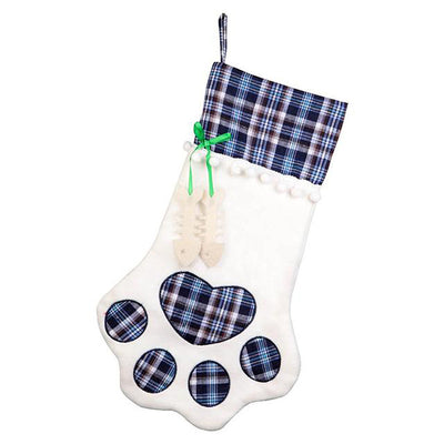 Christmas Stocking Dog Paws Xmas Sock