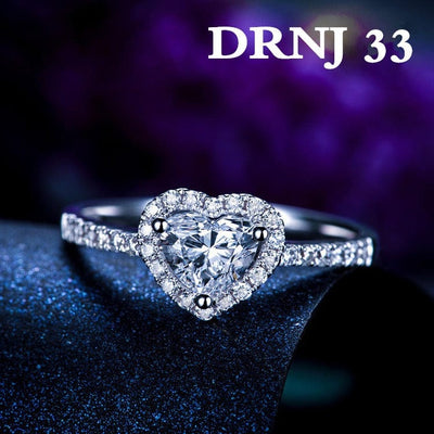 Ring - Women's Eight Heart Eight Arrow Six Claw Moissanite Zircon Wedding Ring