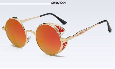 Gafas de sol - Gafas de sol redondas vintage steampunk moda unisex UV400 
