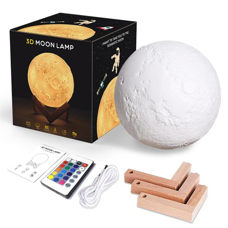 3D Print Moon Lamp Night Light With Custom Photo