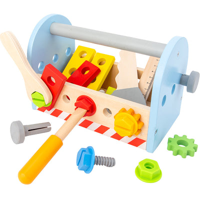 Kids DIY Portable Wood Tool Chest Nut Toy Sets