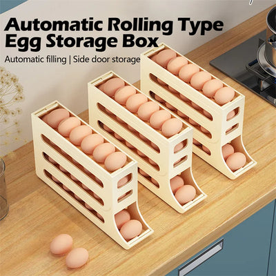 Refrigerator Egg Storage Box Automatic Scrolling