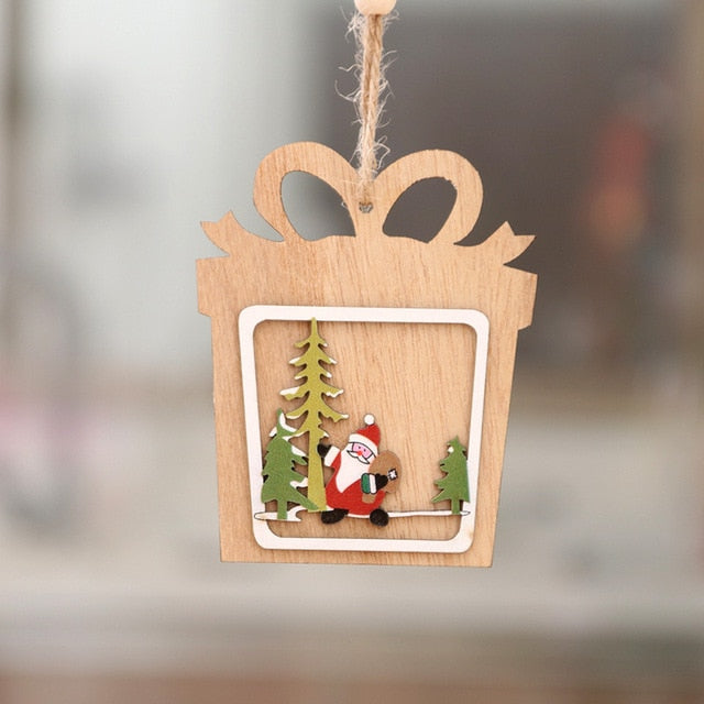 Christmas Wooden Ornament Xmas Tree Ornament