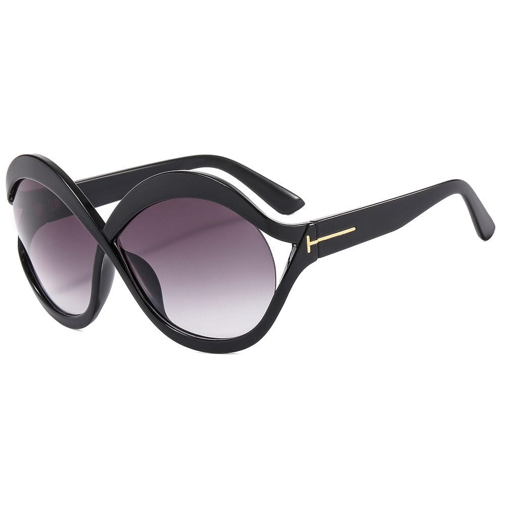 Sunglasses - Leopard Brown Round Big Frame Women's Sun Glasses