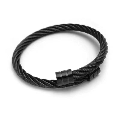 Bracelet - Men's Hip-Hop Punk Titanium Steel Elastic Wire Bracelet