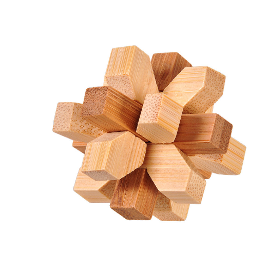 Bamboo Luban Lock Ball Square Lock Puzzles