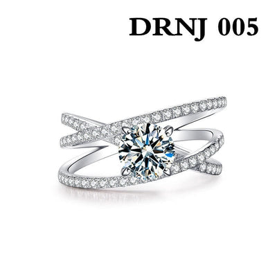 Ring - Women's Eight Heart Eight Arrow Six Claw Moissanite Zircon Wedding Ring