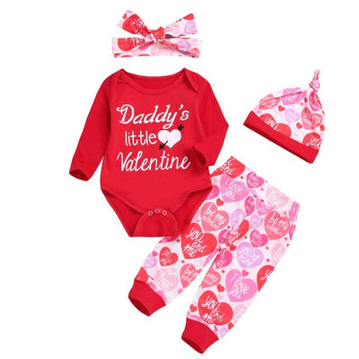 Baby Daddy's little Valentine Romper Set