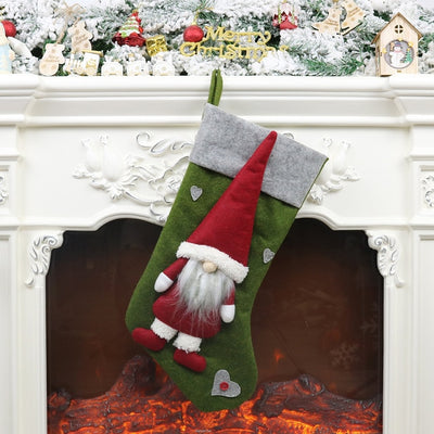 Large Christmas Stocking Cloth Santa Xmas Socks