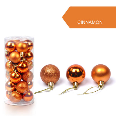 24pcs 30mm Christmas Tree Hanging Ball Ornament