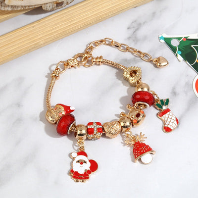 Christmas Bracelet - Beaded Xmas Bracelet