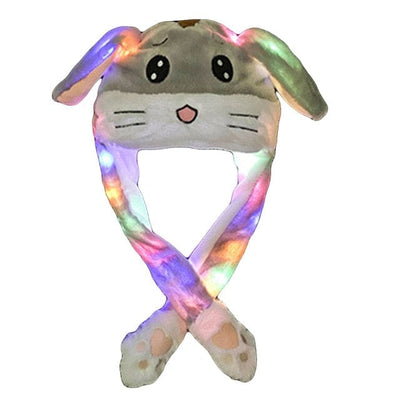 Cute Plush Rabbit Ears LED Lights Party Hat