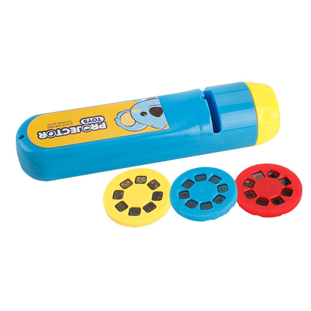 Children's Portable Flashlight Slide Disk Projection Toy