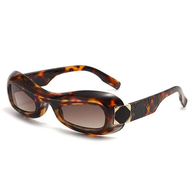 Sunglasses - Oval Champagne Vintage Cat Eye Unisex UV400 Sun Glasses