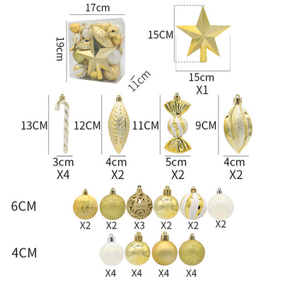 40PCS Christmas Ball Xmas Tree Ornaments