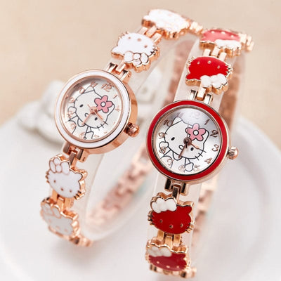 Watch - Women's Hello Kitty Replica Cat Steel Strap Quartz Watch