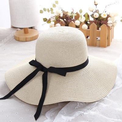 Women's Big Wide Brim Beach Straw Sunscreen Sun Hat