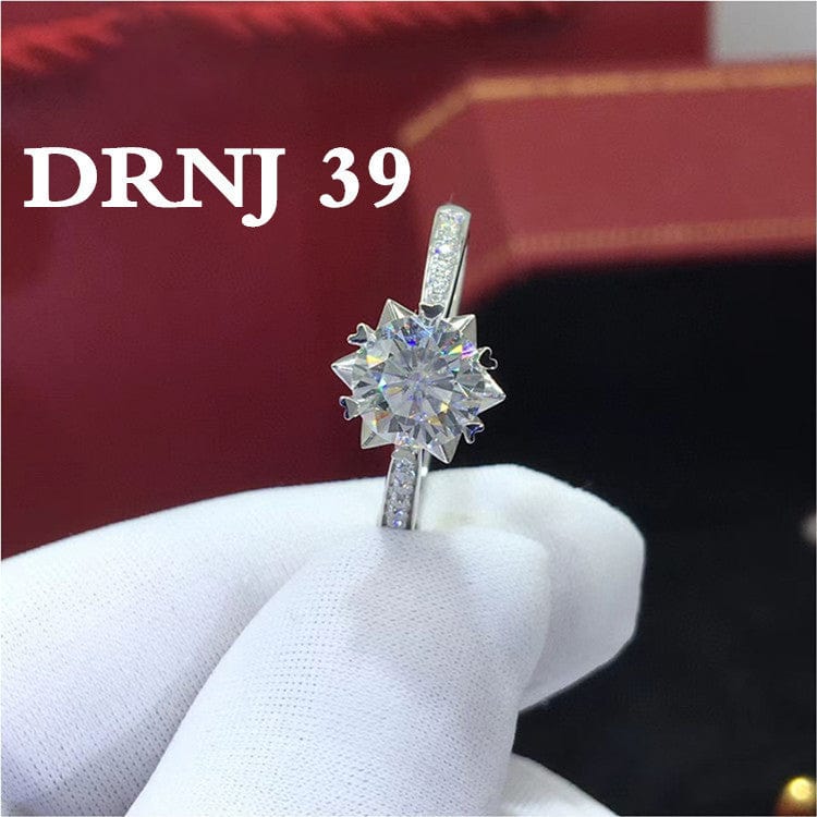 Ring - Women's Eight Heart Eight Arrow Six Claw Moissanite Zircon Wedding Ring