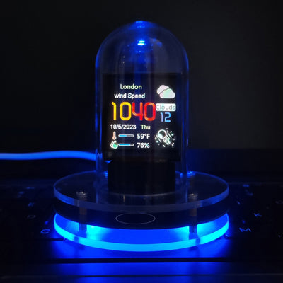 Networked Weather Station Desktop Glow Tube Display