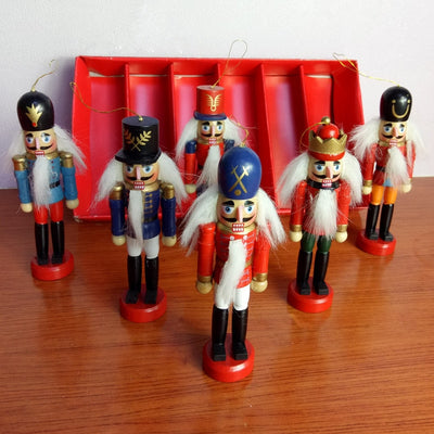 1PCS Christmas Wood Nutcracker Xmas Tree Ornaments