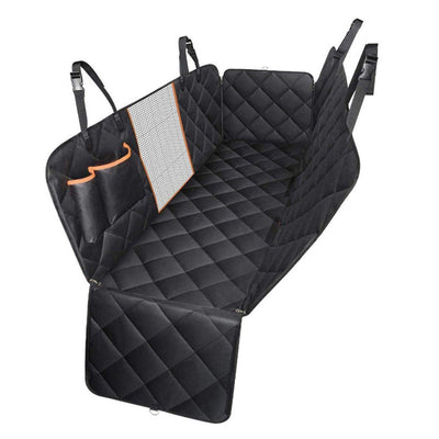 Waterproof Dog Mesh Car Seat Cover With Zipper And Pockets