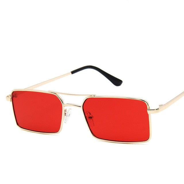 Gafas de sol - Gafas de sol estrechas del vintage UV400 del rectángulo de la marca del diseñador
