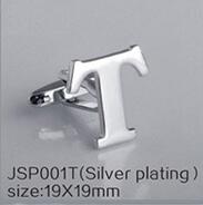 Cufflinks - Silver-color 26 Letters Cuff Links